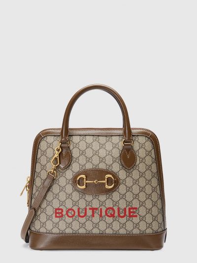 Gucci  Horsebit 1955 Medium Top Handle Bag Beige