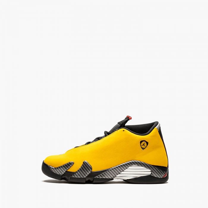 Jordan 14 retro ferrari university gold on sale